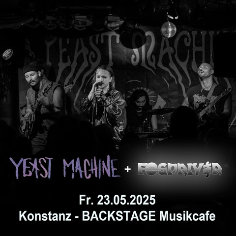 Anouncing our next Gig in Konstanz together with "Yeast Machine# -  23.05.2025 at Backstage Musikcafé 
Pictures Shows Yeast Maschine on Stage