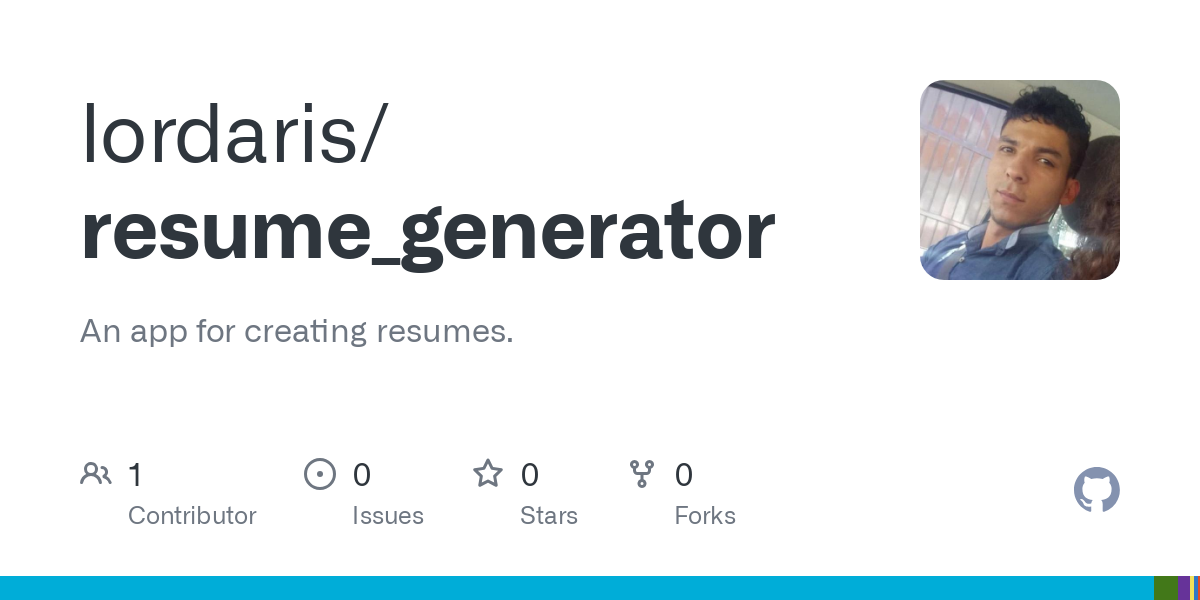 An app for creating resumes. Contribute to lordaris/resume_generator development by creating an account on GitHub.